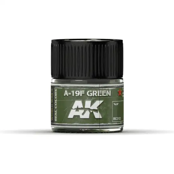 AK interactive Real Color A-19F Grass Green 10ML Acrylic Hobby Paint Bottle