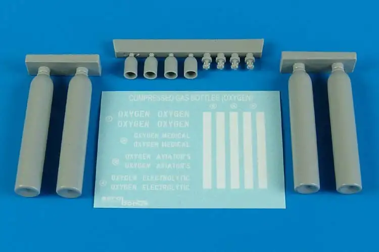 Aerobonus 480098 1/48 Compressed Oxygen Gas Bottles