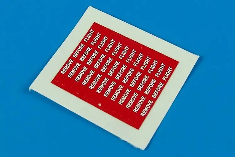 Aerobonus 480022 1/48 Remove Before Flight Flags White Lettering (Decals)