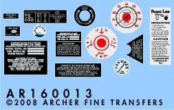 Archer Fine Transfers 16013 1/16 M16 Halftrack Instruments & Placards for TSM