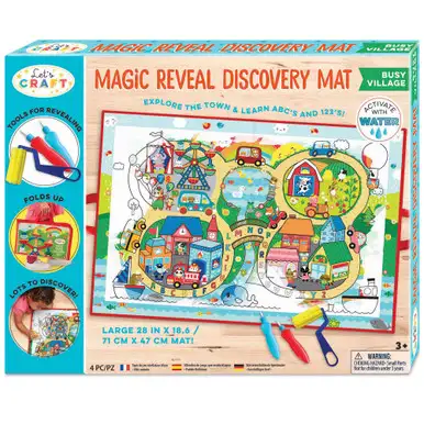 BRIGHT STRIPES Magic Reveal Discovery Mat - Busy Village (MRM-01)