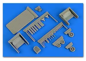 Aerobonus 320101 1/32 US 2-Ton Wood Deck Trailer (Caster Steer)