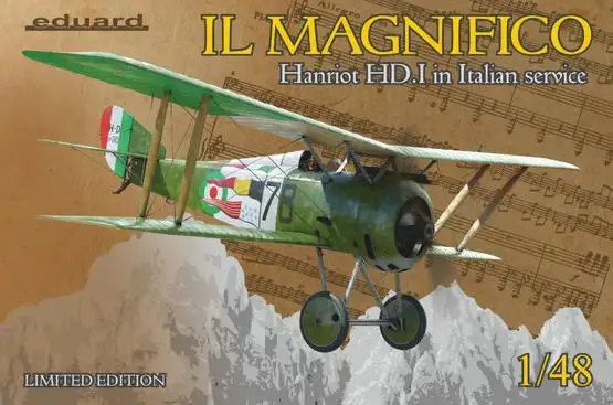 Eduard 11139 1/48 IL Magnifico Hanriot HD1 in Italian Service Aircraft (Ltd Edition Plastic Kit)
