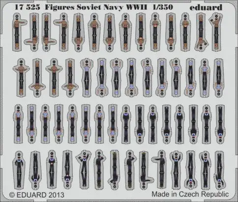 Eduard 17525 1/350 Ship- WWII Soviet Navy Figures (Painted Self Adhesive)