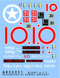 Archer Fine Transfers 35251 1/35 13/18 Hussars Balaclava M4A2 (Cast Hood) & CYMR