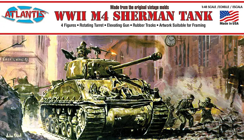 WWII M4 Sherman Tank 1/48 Atlantis Models