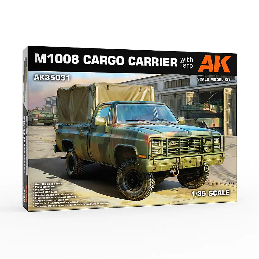M1008 Troop Carrier Truck w/Tarp Cover (Plastic Kit) 1/35 AK Interactive