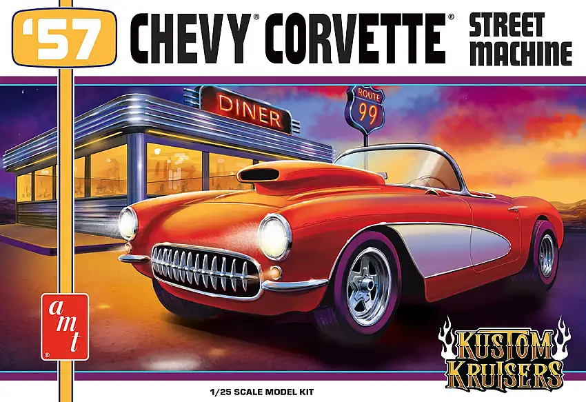1957 Chevrolet Corvette Street Machine 1/25 AMT Models