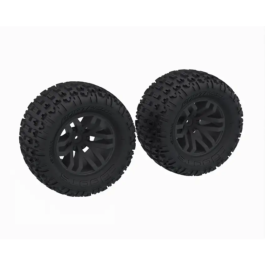 dBoots 'FORTRESS MT' Tire Set Glued, Black (2)