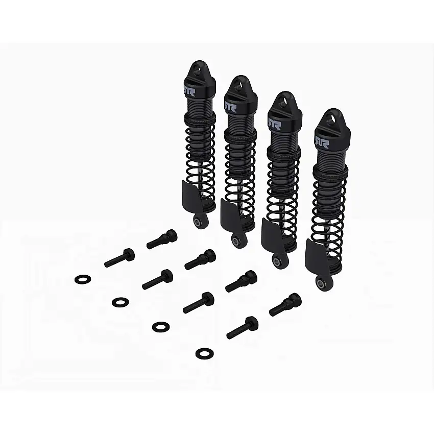 Aluminum Shock Set, 71mm Length, 500 cSt Oil (4pcs): GROM