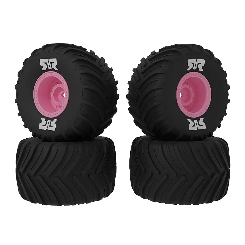 dBoots Chevron MT Tire Set Glued, Pink (2): GROM