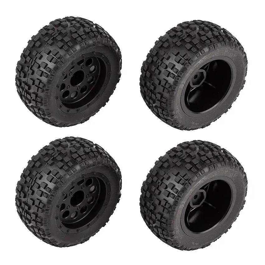 1/14 Pre-Mounted Monster Truck Tires and Wheels, 1/14 Team Associated Reflex 14MT