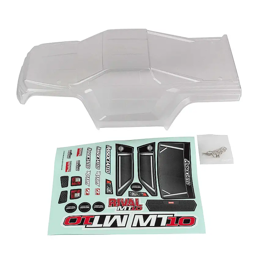 1/10 Rival MT10 V2 Clear Monster Truck Body