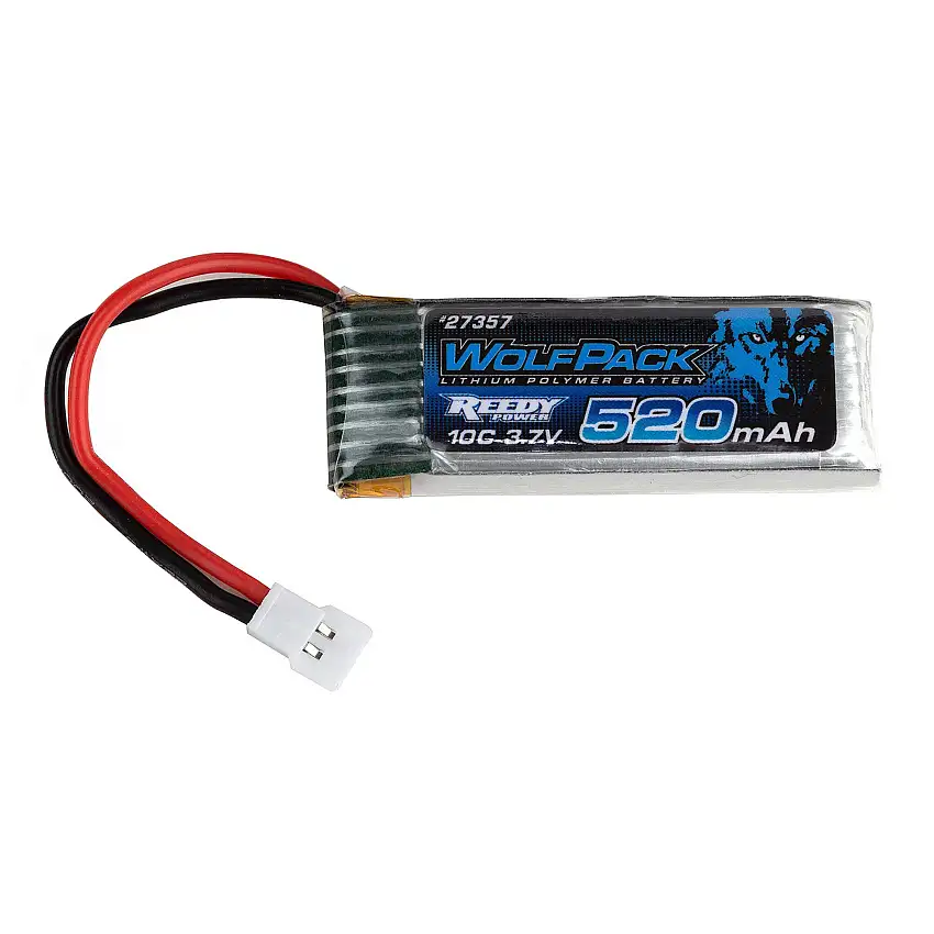 3.7V 520mAh 1S 10C WolfPack LiPo Battery
