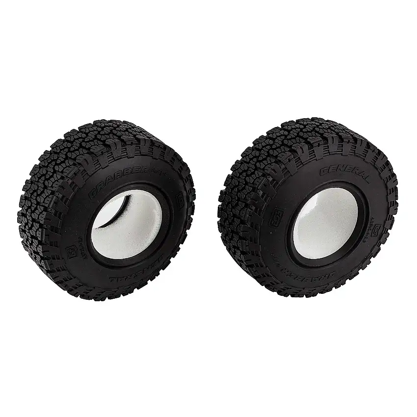 1/10 General Grabber A/T X 1.9" Rock Crawler Tires and Inserts (2)