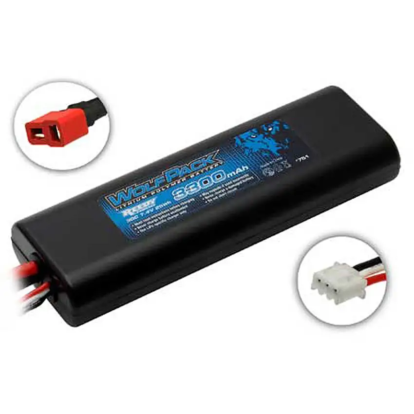7.4V 3300mAh 2S 30C Reedy WolfPack LiPo Battery: T-Plug