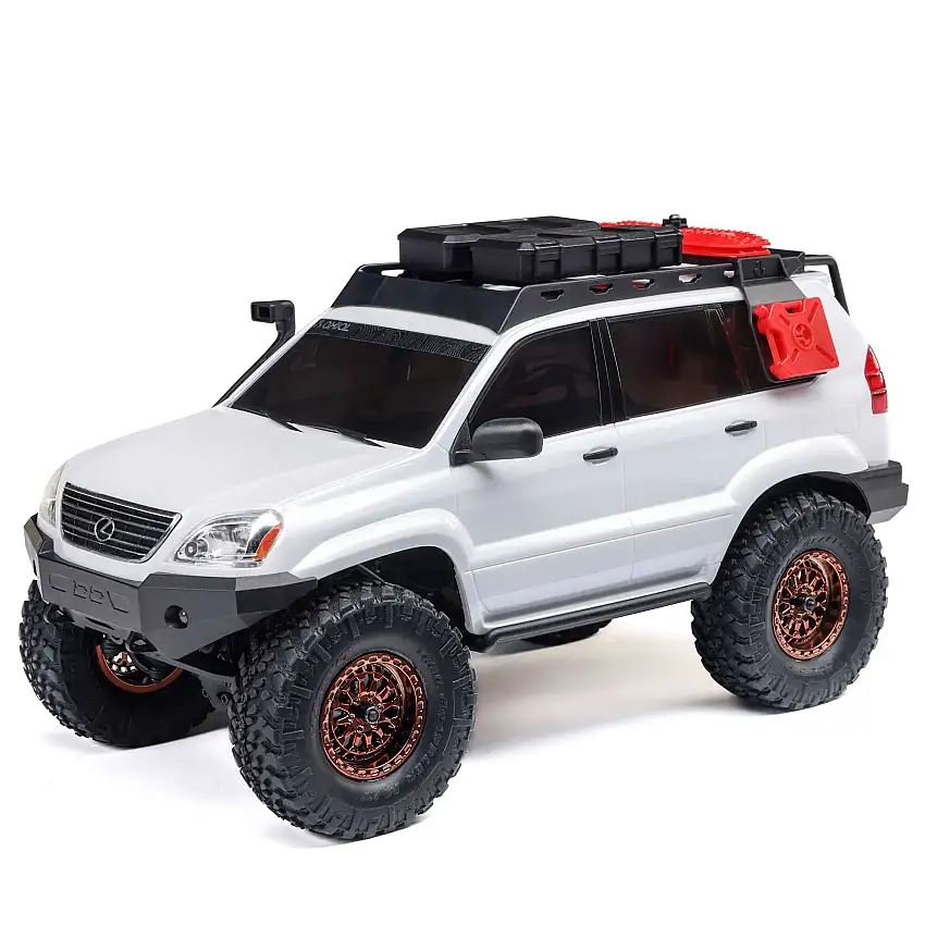 1/24 SCX24 Lexus GX 470 4X4 RTR Brushed Rock Crawler (Battery & Charger Included), White
