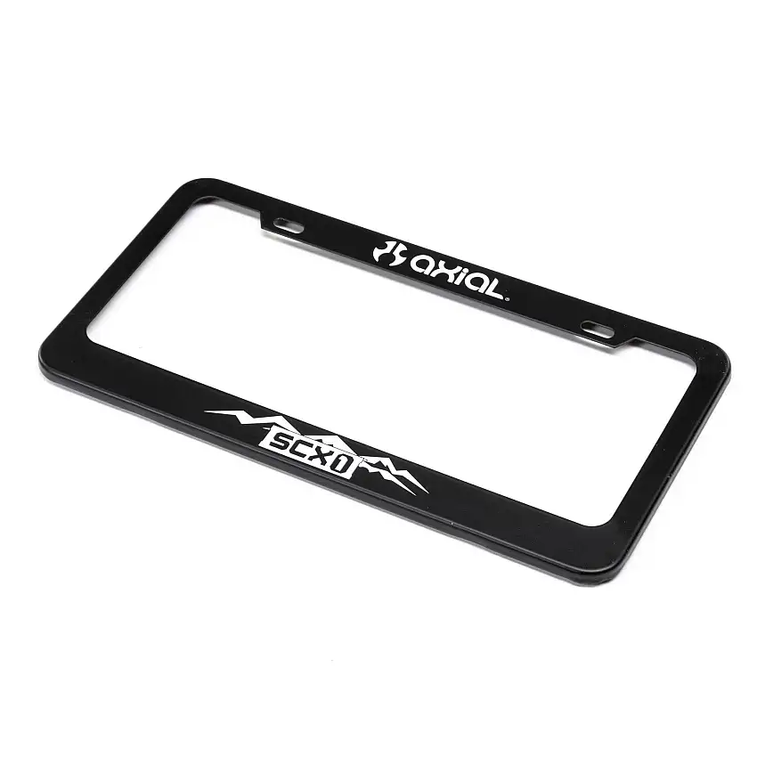 Axial SCX1 Steel License Plate Frame, White