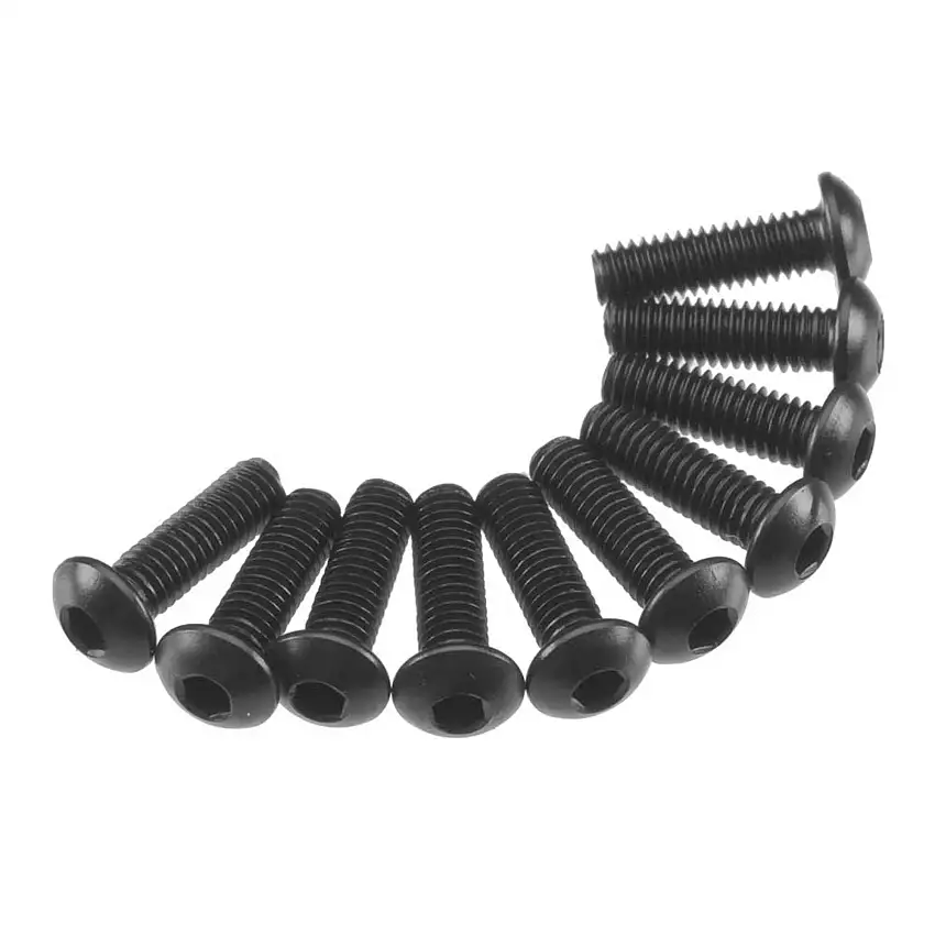Hex Socket Button Head M3x10mm, Black (10)
