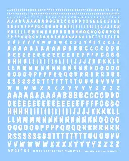 Archer Fine Transfers 35109W Generic Lettering WWII Allied Vehicles (White) (no scale)