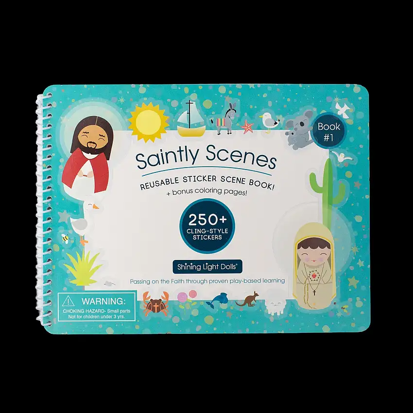 Saintly Scenes Book #1 - Reusable Sticker Scene And Coloring Book