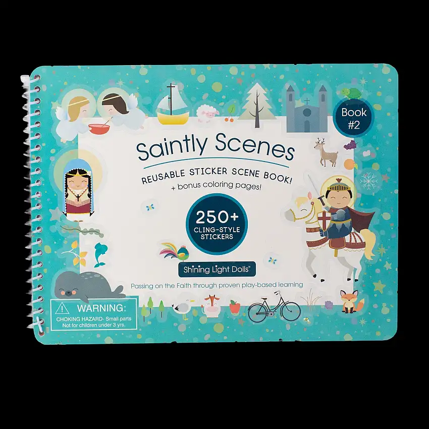 Saintly Scenes Book #2 - Reusable Sticker Scene And Coloring Book