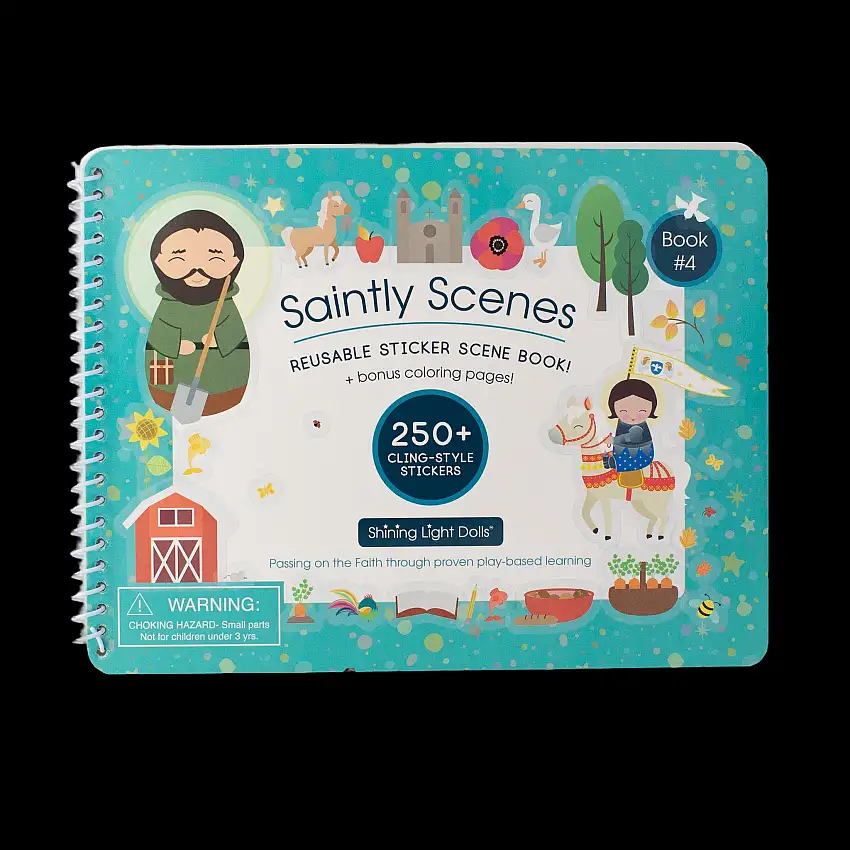 Saintly Scenes Book #4 - Reusable Sticker Scene And Coloring Book