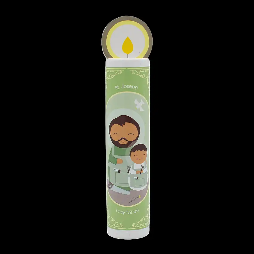 St. Joseph Wooden Prayer Candle