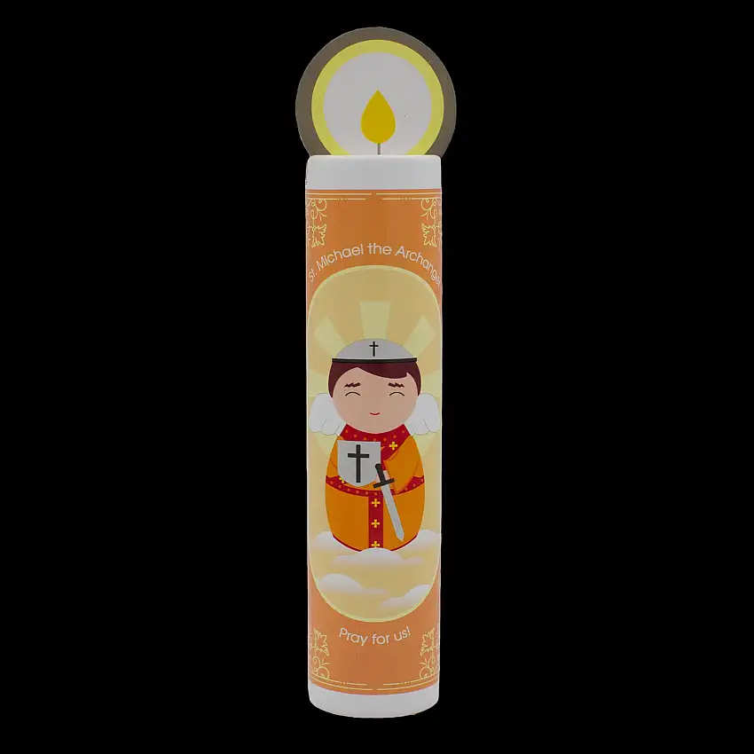 St. Michael Wooden Prayer Candle