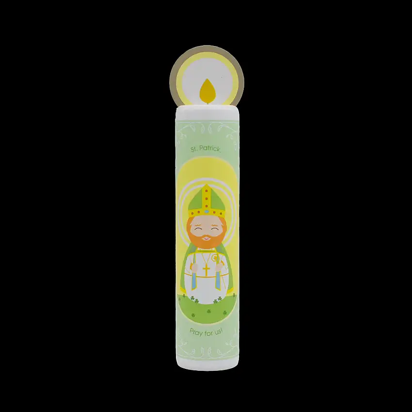 St. Patrick Wooden Prayer Candle