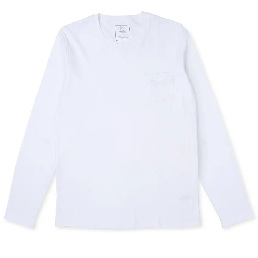 Blake Men's Longsleeve Pocket T-shirt - White