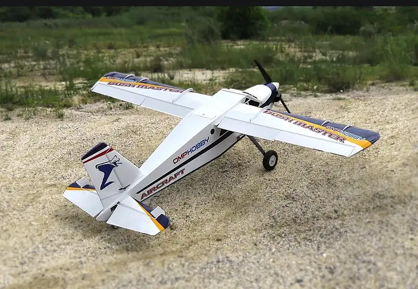 OMPHobby 65" Bushmaster RC Balsa Airplane PNP Blue and White