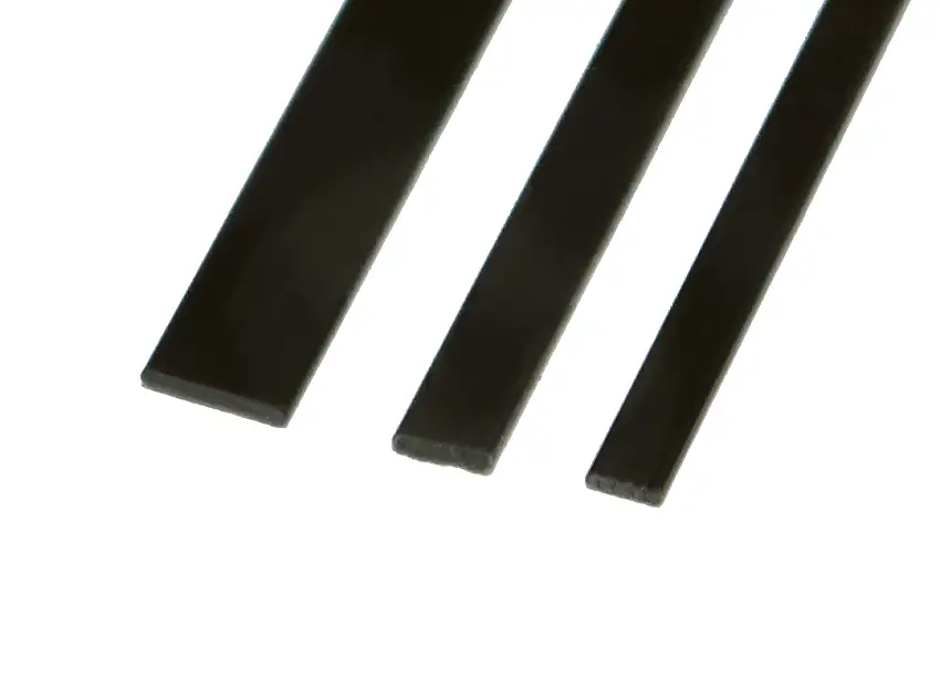 Carbon Fiber Flat Strip: 6mm x 1mm, 1m Long
