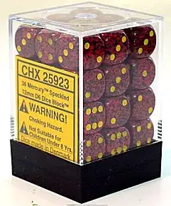 Chessex 12mm d6 Set: Speckled Mercury (36)