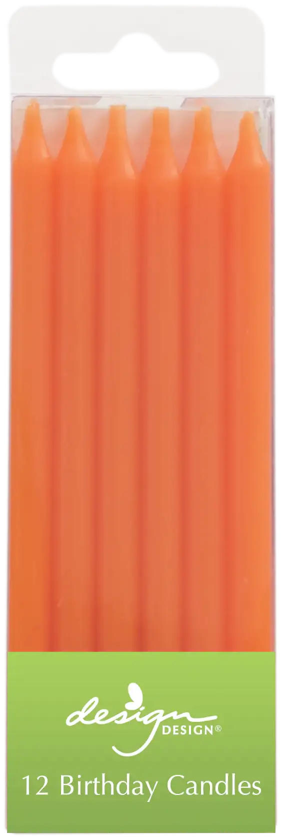 Tall Orange Birthday Candles