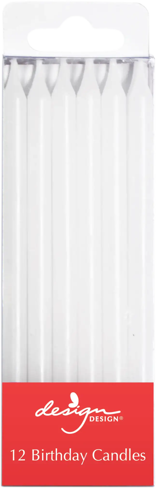 Tall White Birthday Candles