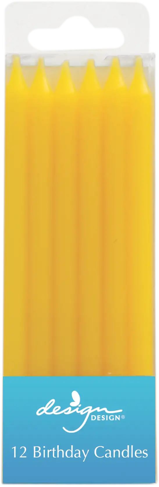 Tall Yellow Birthday Candles