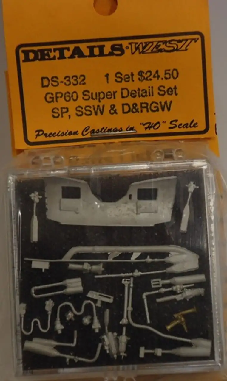 GP60 Super Detail Set, SP, SSW & D&RGW HO Details West