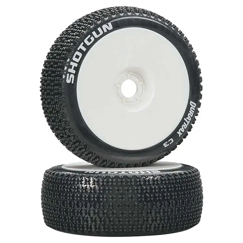Shotgun 1/8 C3 Mounted Buggy Tires, White (2)