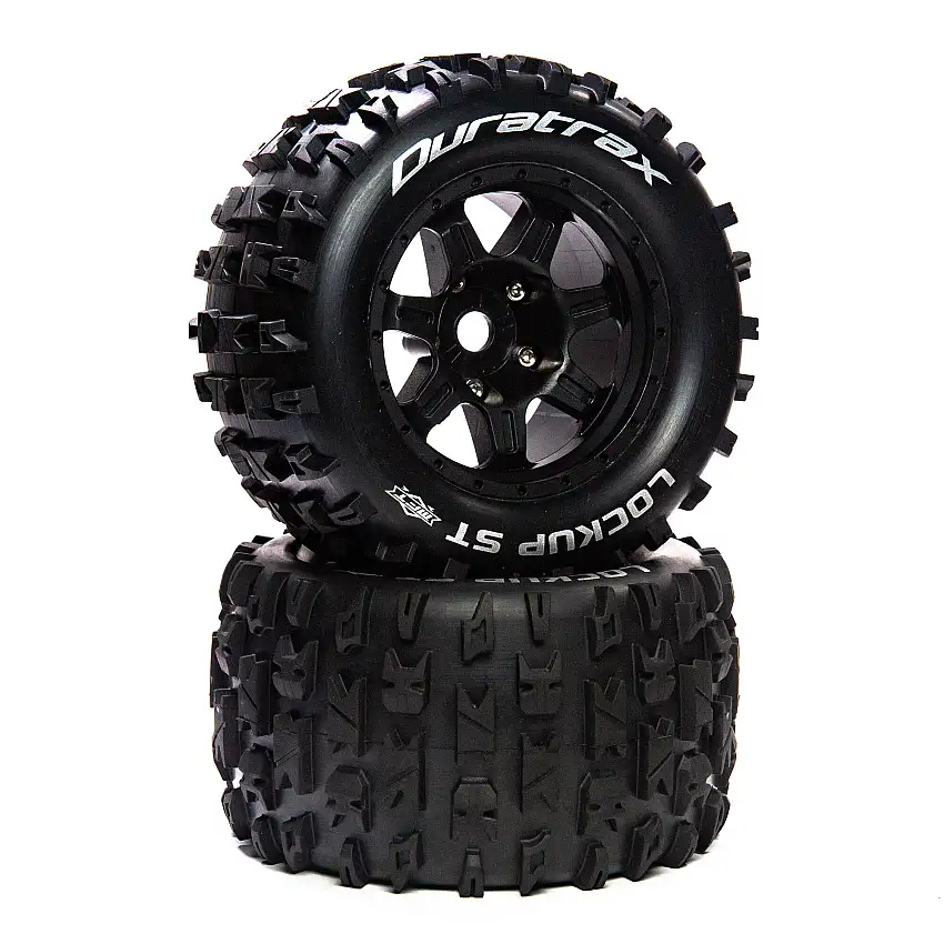 Lockup ST Belt 3.8" Mounted Front/Rear Tires .5 Offset 17mm, Black (2)