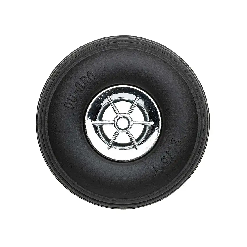 Treaded Chrome Wheels, 2-3/4" Diameter (2)