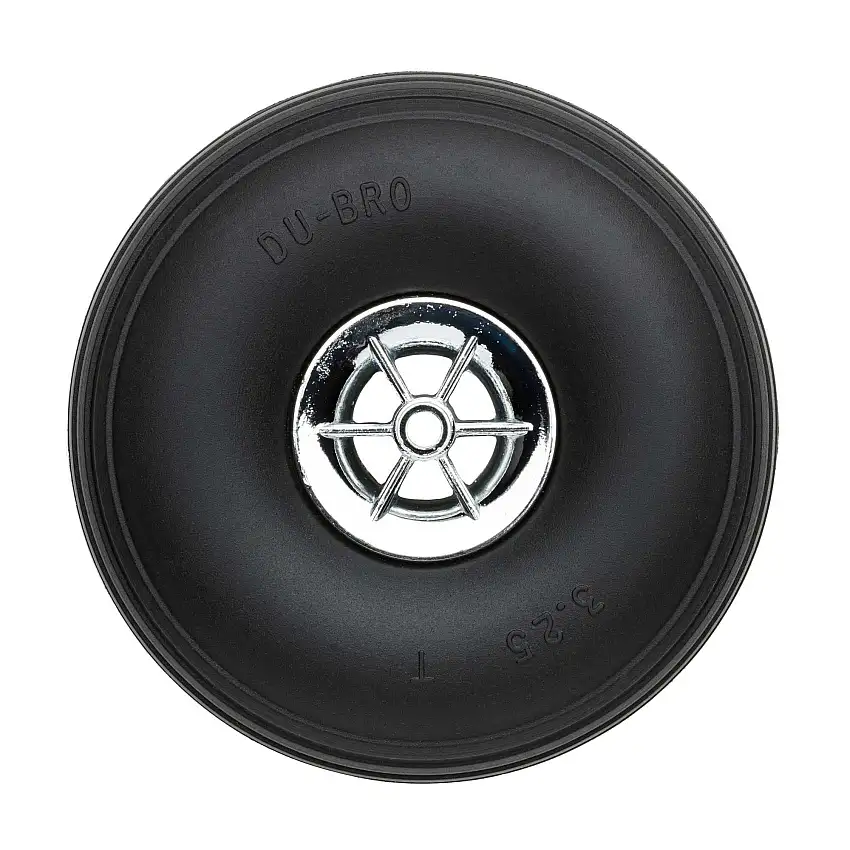 Treaded Chrome Wheels, 3-1/4" Diameter (2)