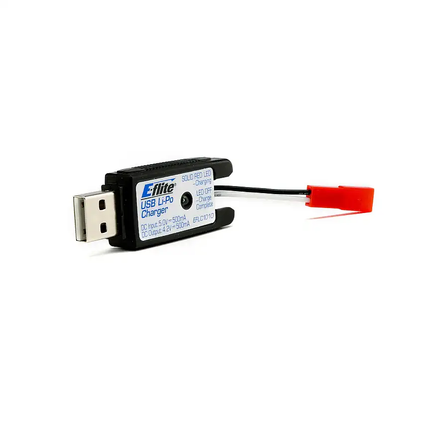 500mAh 1S USB Li-Po Charger JST: 180 QX HD
