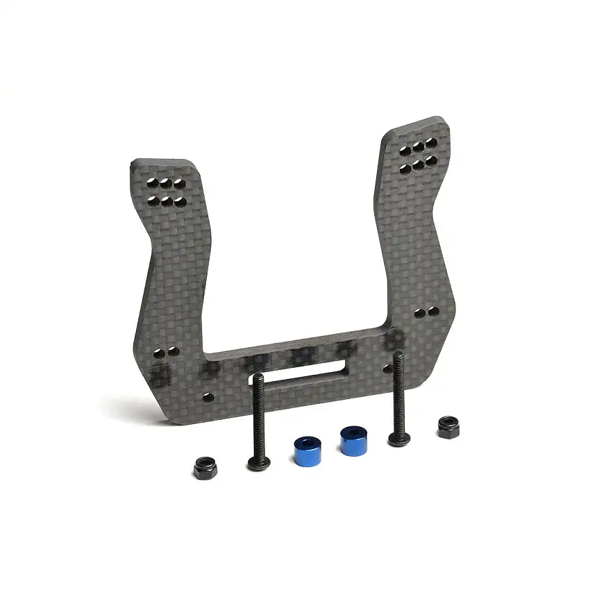 RC Front Shock Tower, 4mm Carbon Fiber: Traxxas Drag Slash