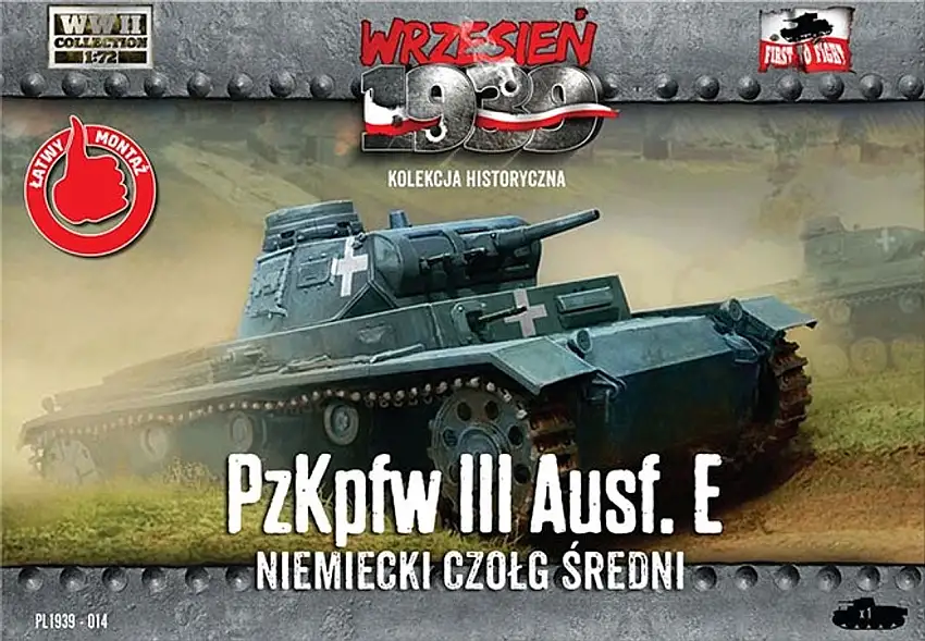 WWII PzKpfw III Ausf E German Medium Tank 1/72 First To Fight Models