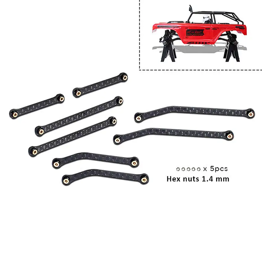 Carbon High Clearance Links Set: SCX24 Deadbolt