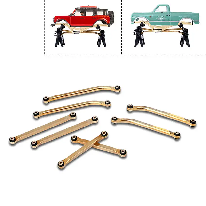 Brass High Clearance Links Set: SCX24 Bronco, C-10, Jeep