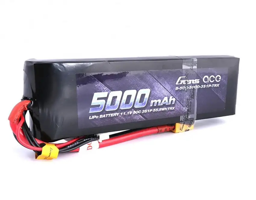Gens Ace 11.1V 50C 3S 5000mAh Lipo Pack with XT60