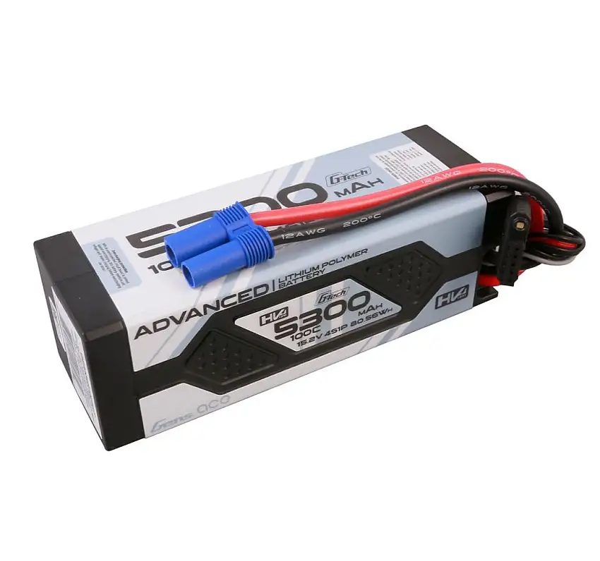 Gens ace Advanced 5300mAh 4S 15.2V 100C High Voltage G-Tech Lipo Battery Pack with EC5 Plug