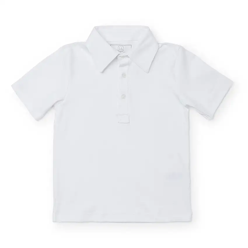 Griffin Boys' Pima Cotton Polo Golf Shirt - White